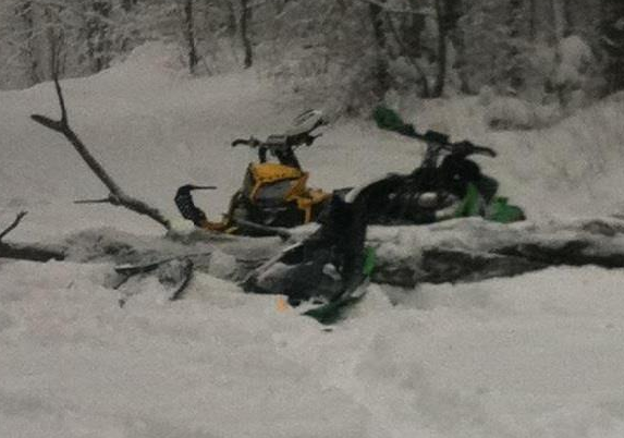 snowmobile wreck