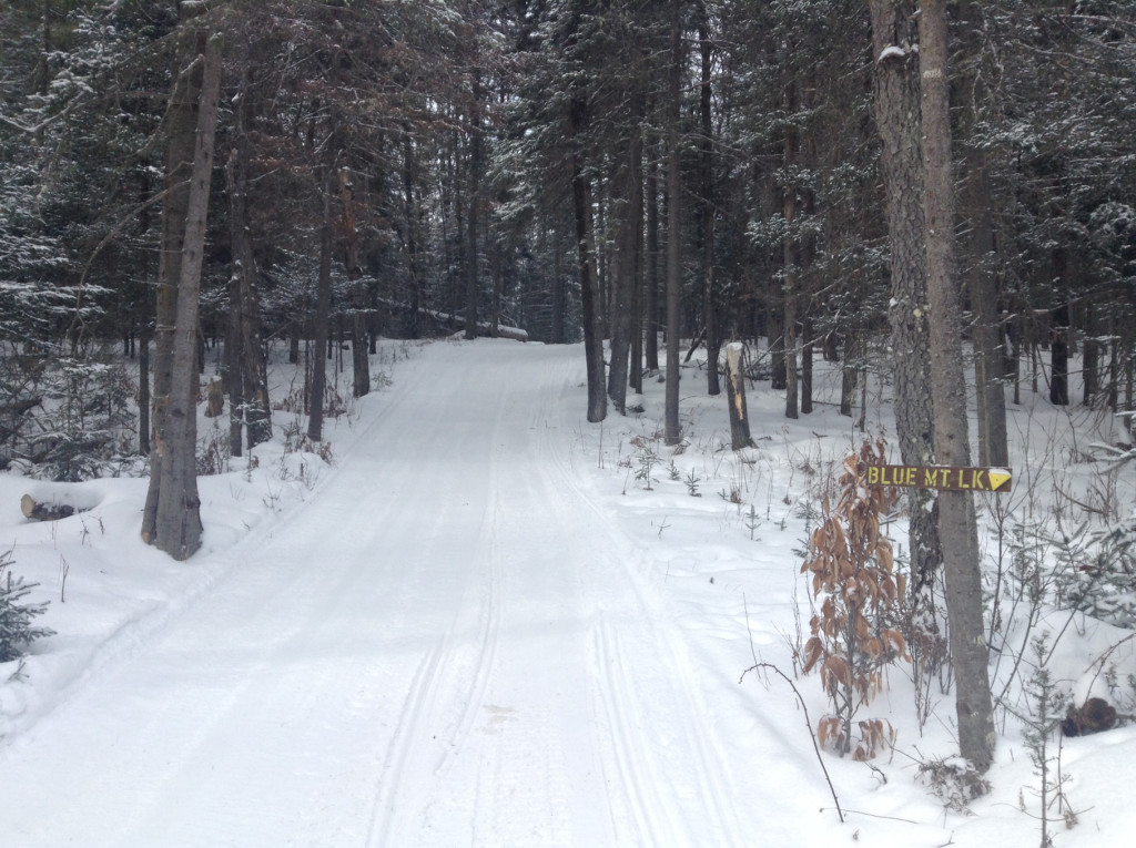 groomed snowmobile trail